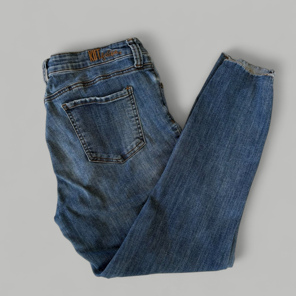 Kut From The Kloth Carlo Ankle Skinny Jeans Blue Size 10 - Picture 4 of 14
